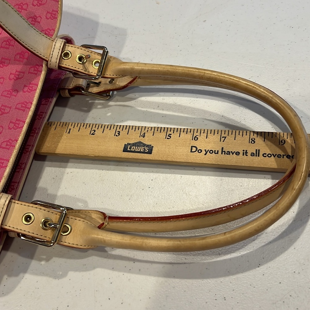 #15. Vintage Dooney & Bourke Pink and Tan bag - Picture 6 of 15